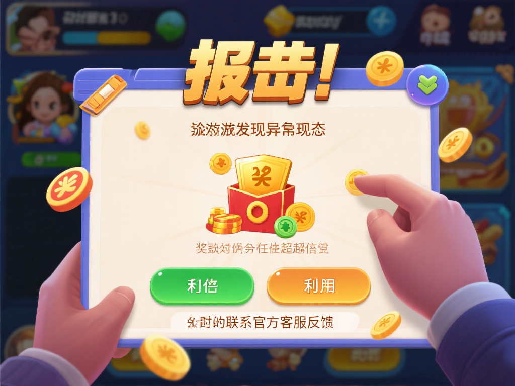 保持警惕：如果你在游戏中发现异常现象，比如奖励突然