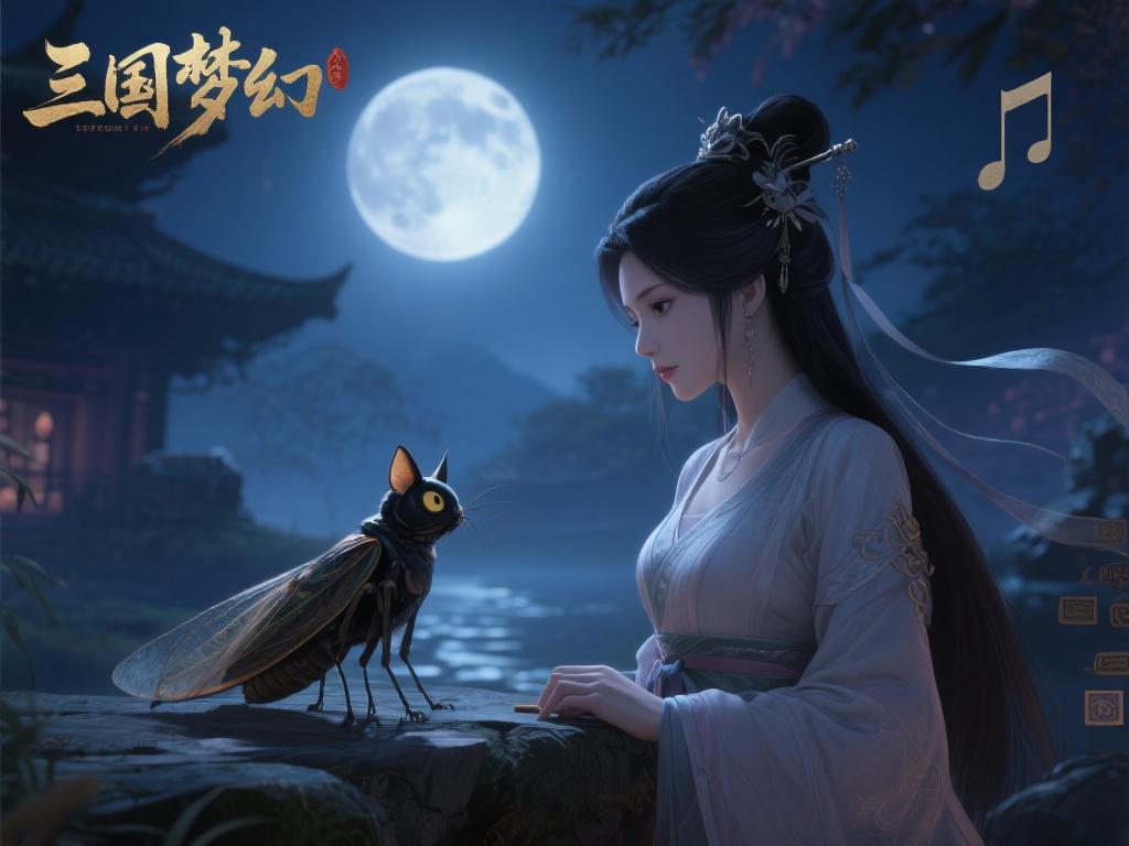 在游戏的一个特别场景中，玩家有机会在月色下与貓蝉相